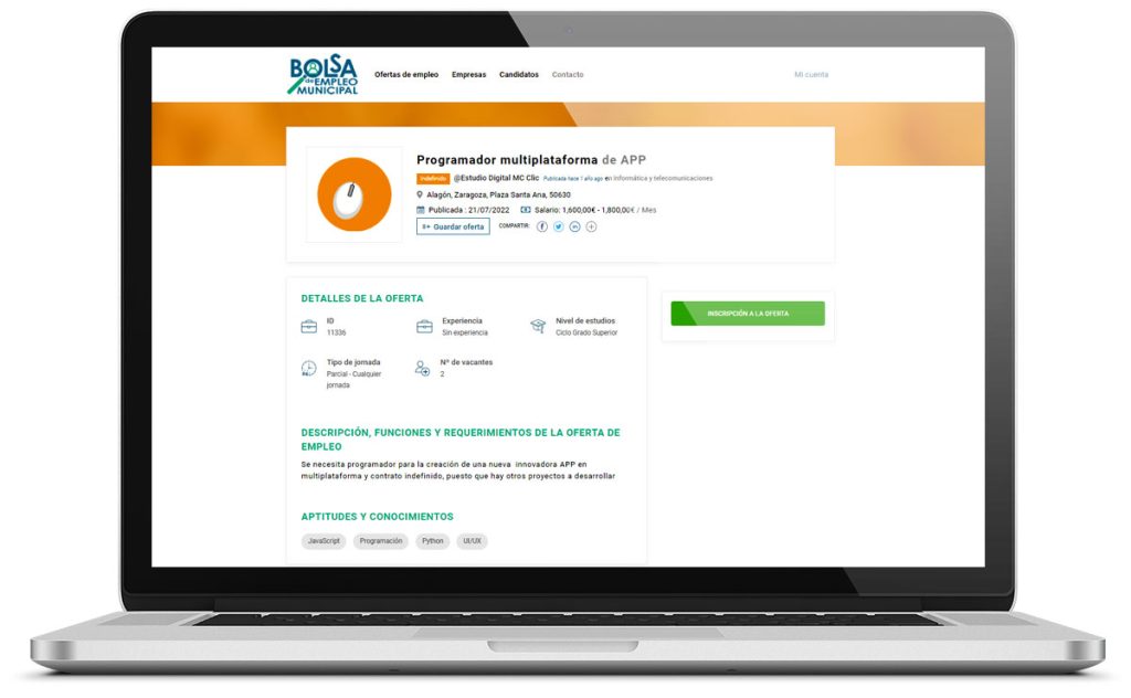 Detalles de la Oferta de Empleo